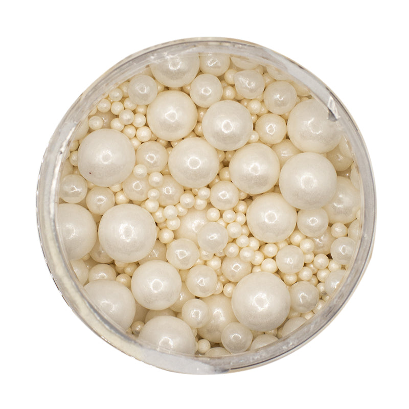 500g PEARL WHITE BUBBLE BUBBLE Sprinkles - by Sprinks