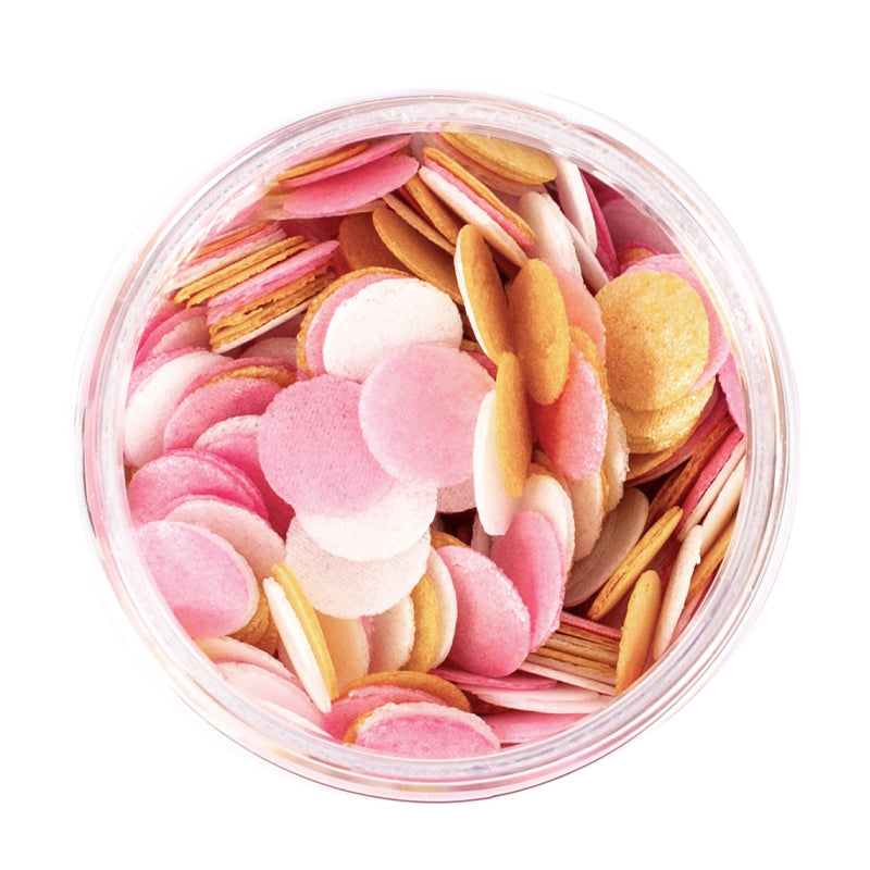 PINK, WHITE & GOLD Wafer Decorations (9g) - by Sprinks