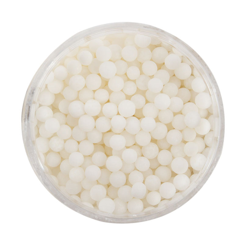 Cachous Pearl Beads MATTE WHITE 4mm (65g) - by Sprinks