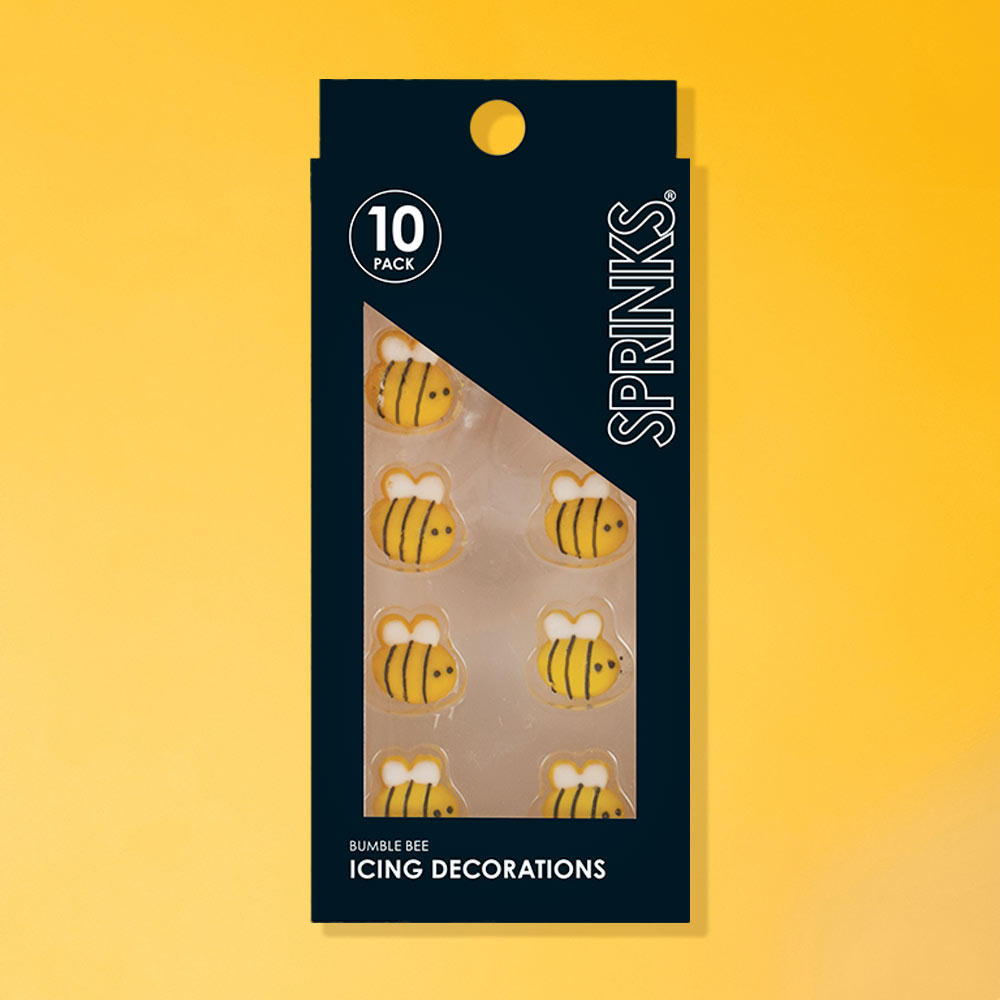 SPRINKS Icing Decorations - BUMBLE BEE (10 pieces)