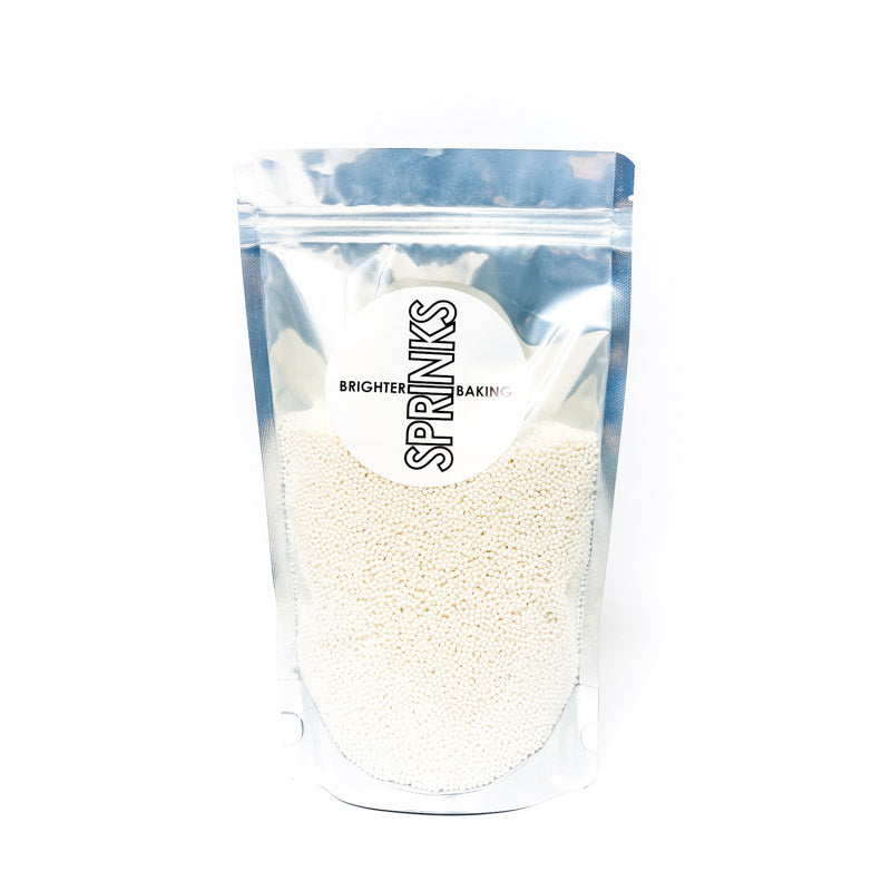 500g Nonpareils WHITE - by Sprinks
