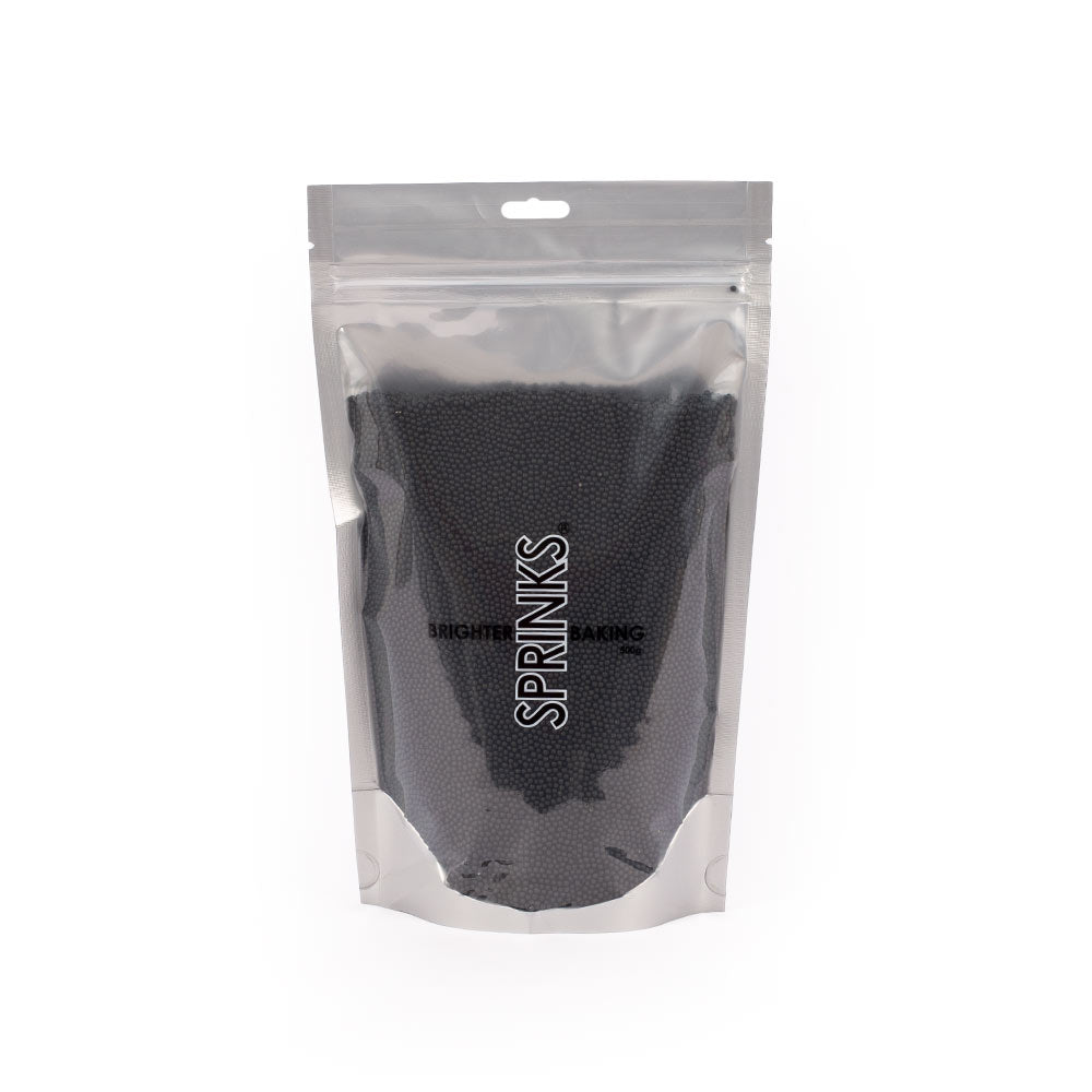 500g Nonpareils BLACK - by Sprinks