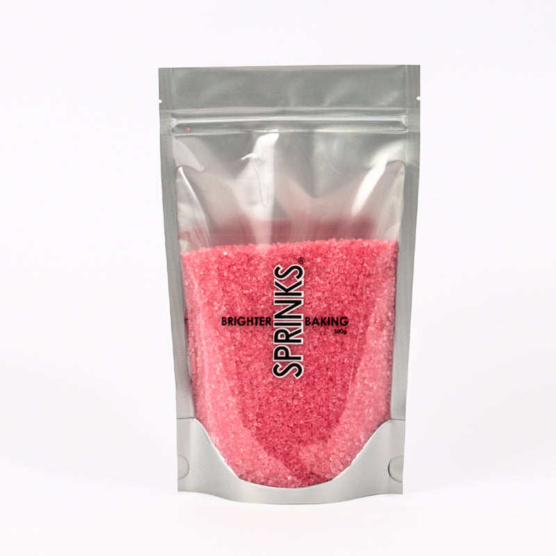 500g PINK Sanding Sugar - by Sprinks