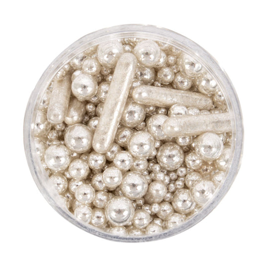 BUBBLE & BOUNCE SILVER (75g) Sprinkles - by Sprinks