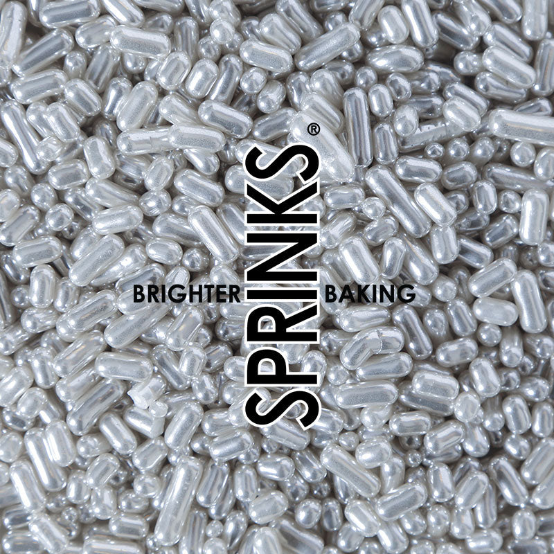 METALLIC SILVER Jimmies 1mm (80g) - by Sprinks
