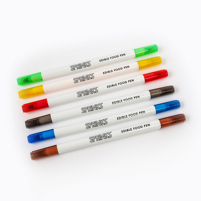 SPRINKS Edible Food Pen Set - PRIMARY PACK (Pack of 6)