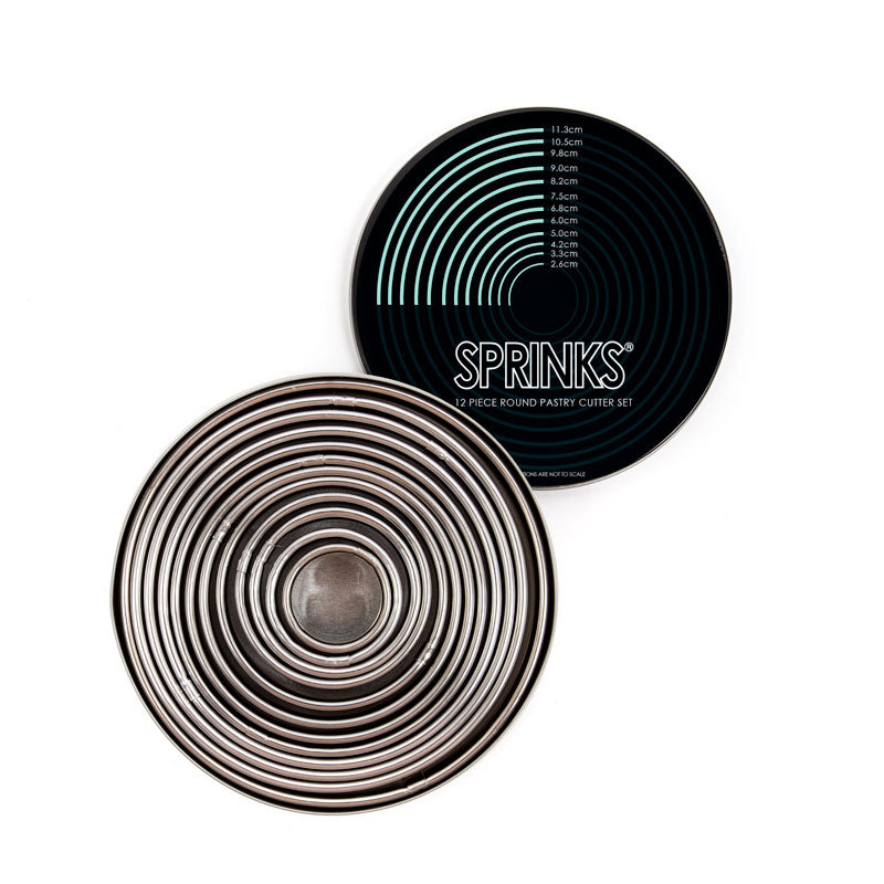 12-Piece ROUND Stainless Pastry Cutter Set - by Sprinks