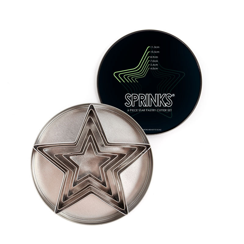 6-Piece STAR Stainless Pastry Cutter Set - by Sprinks
