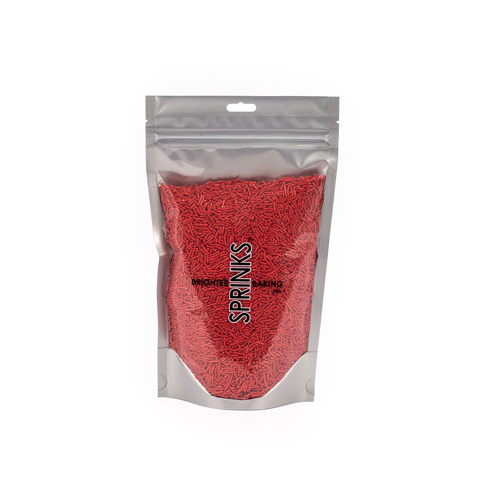 500g Jimmies 1mm RED - by Sprinks