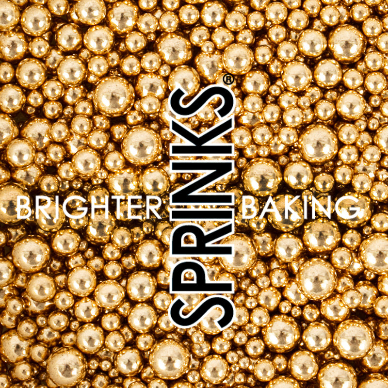SHINY GOLD BUBBLE BUBBLE (65g) Sprinkles - by Sprinks