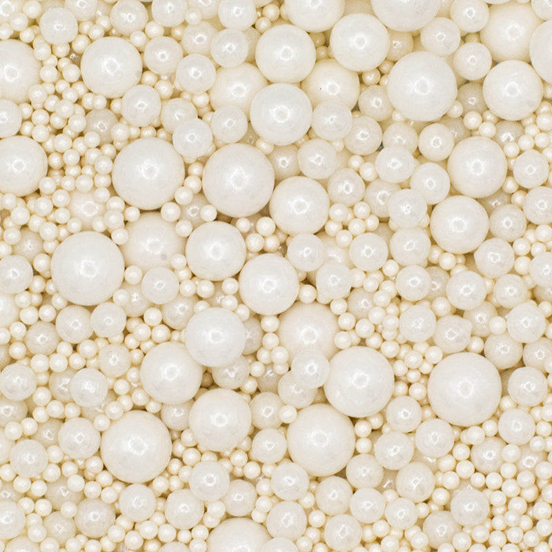 500g PEARL WHITE BUBBLE BUBBLE Sprinkles - by Sprinks