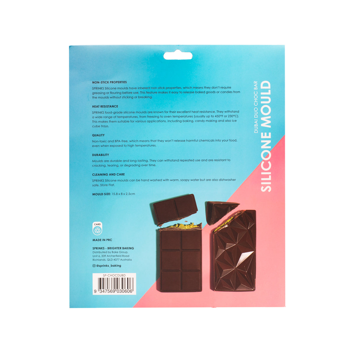 SPRINKS Silicone Mould - DUBAI DUO CHOC BAR