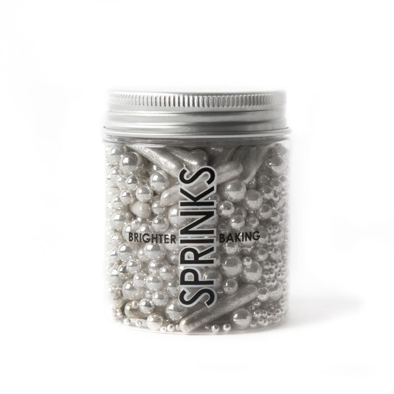 BUBBLE & BOUNCE SILVER (75g) Sprinkles - by Sprinks