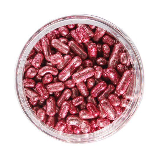 METALLIC PINK Jimmies 1mm (75g) - by Sprinks