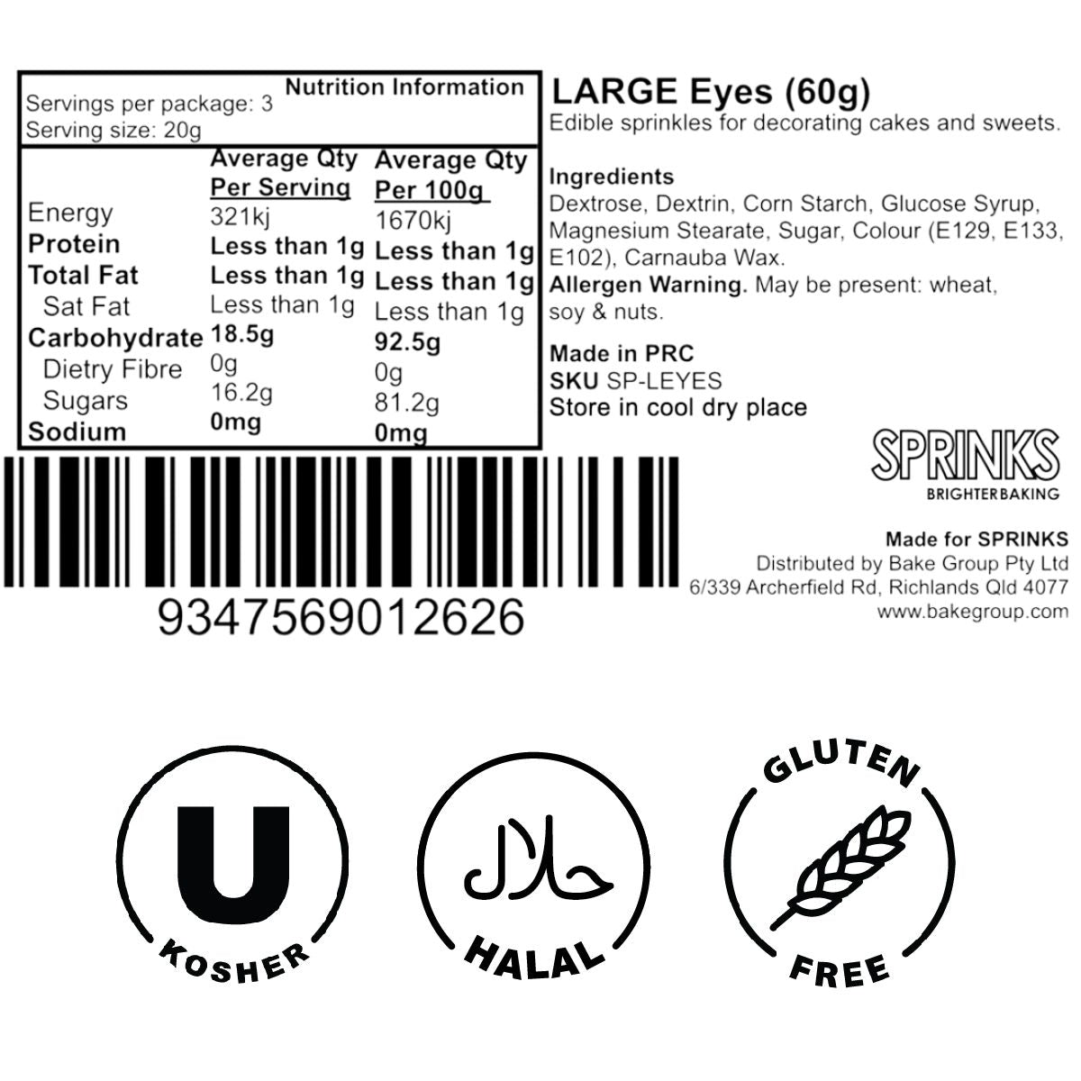 LARGE EYES (60g) - by Sprinks