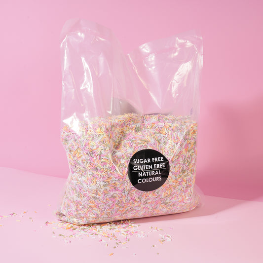5kg Sugar Free Natural Coloured Jimmies - Pastel Rainbow