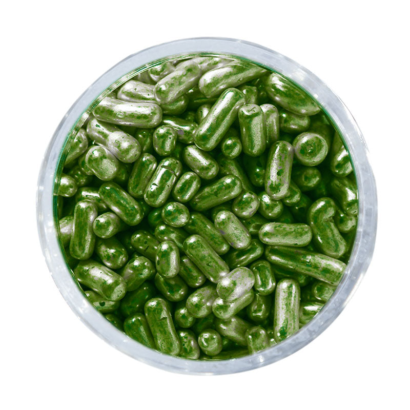 METALLIC GREEN Jimmies 1mm (75g) - by Sprinks