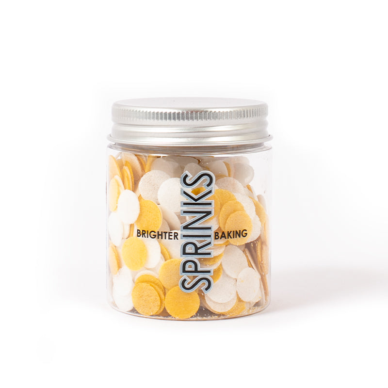 WHITE & GOLD Wafer Decorations (9g) - by Sprinks