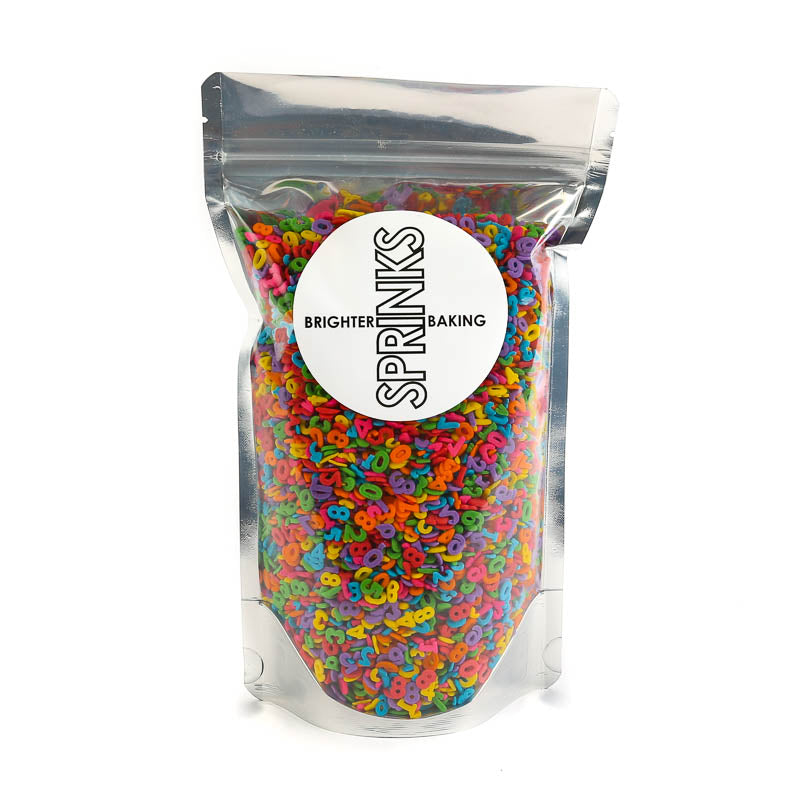 450g MIXED NUMBERS Sprinkles - by Sprinks