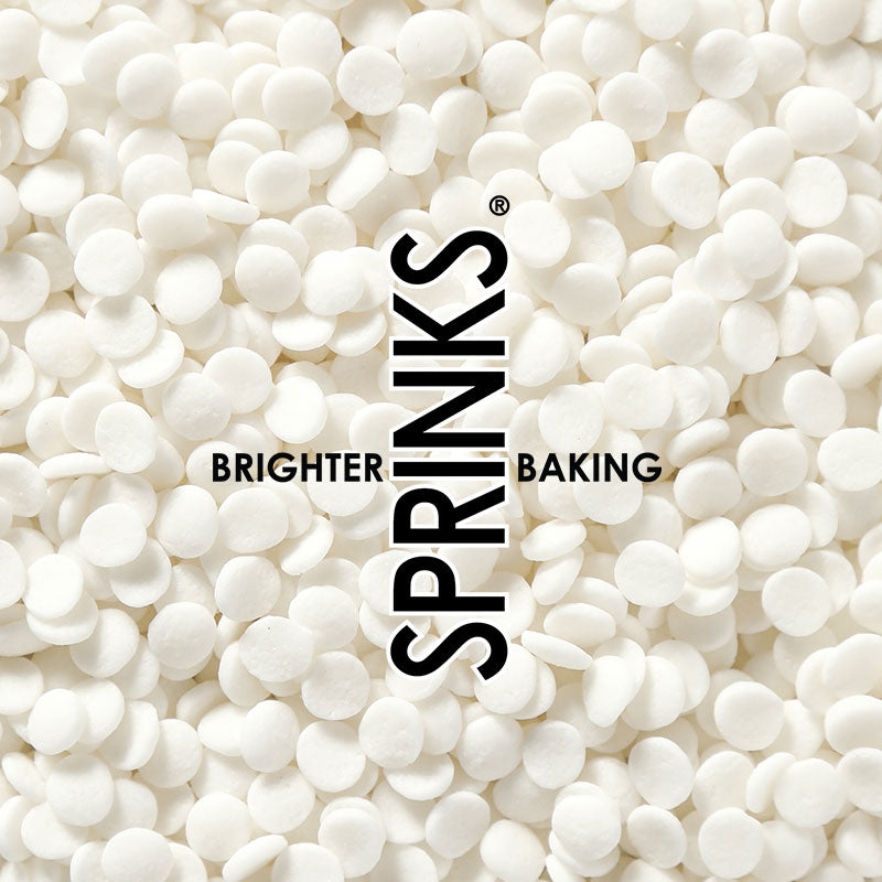 500g WHITE Confetti - by Sprinks