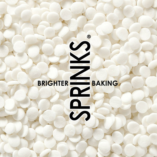 500g WHITE Confetti - by Sprinks