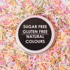 Sugar Free Natural Coloured Jimmies - Pastel Rainbow 60g
