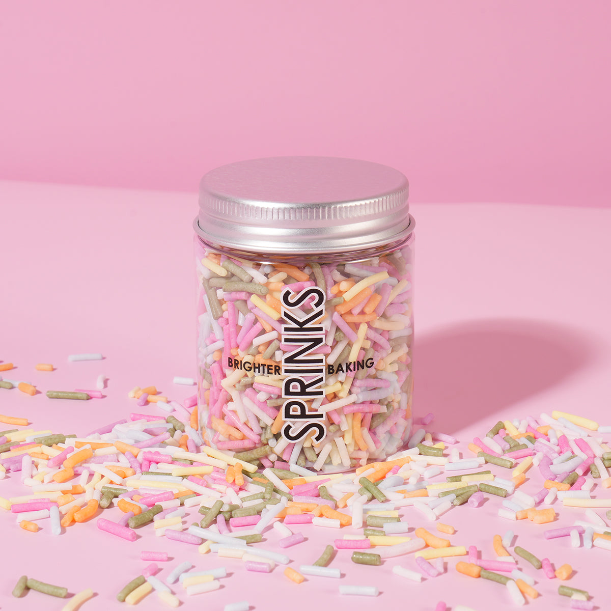 Sugar Free Natural Coloured Jimmies - Pastel Rainbow 60g
