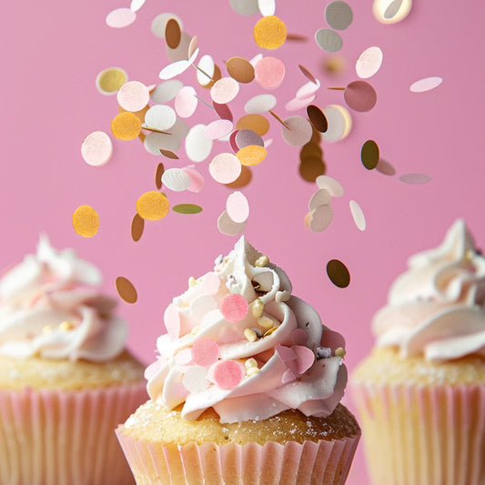 PINK, WHITE & GOLD Wafer Decorations (9g) - by Sprinks