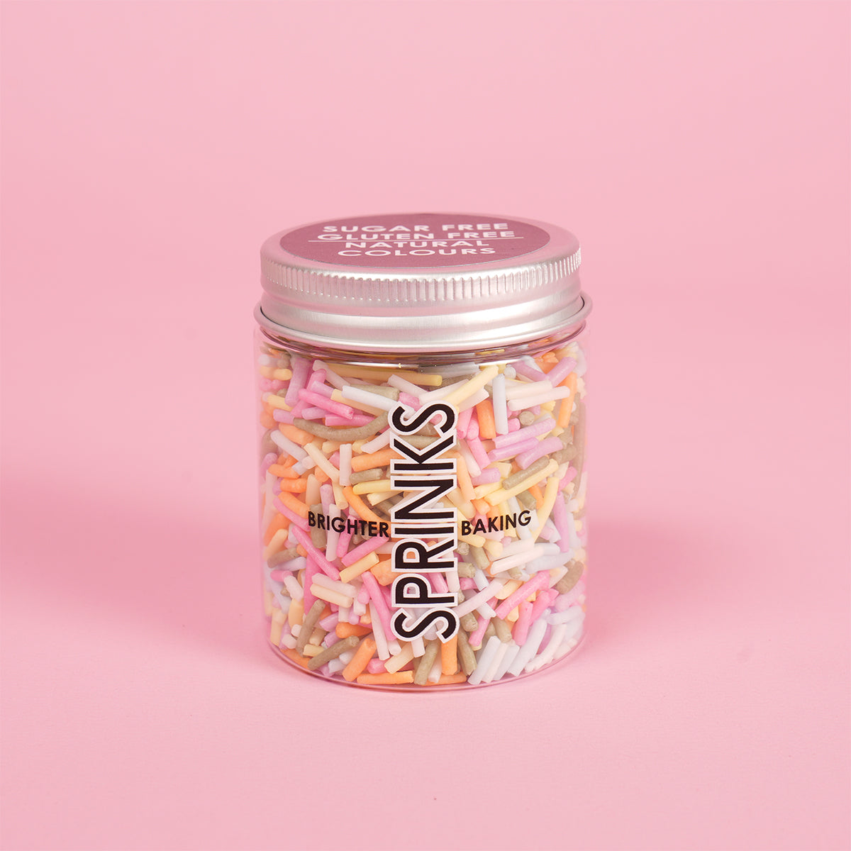 Sugar Free Natural Coloured Jimmies - Pastel Rainbow 60g
