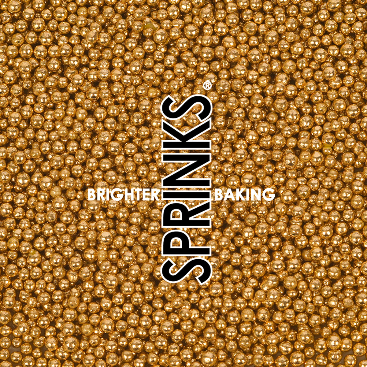 Sprinks Pro Series - 2kg Crunchy Shiny Gold 2mm Sprinkles
