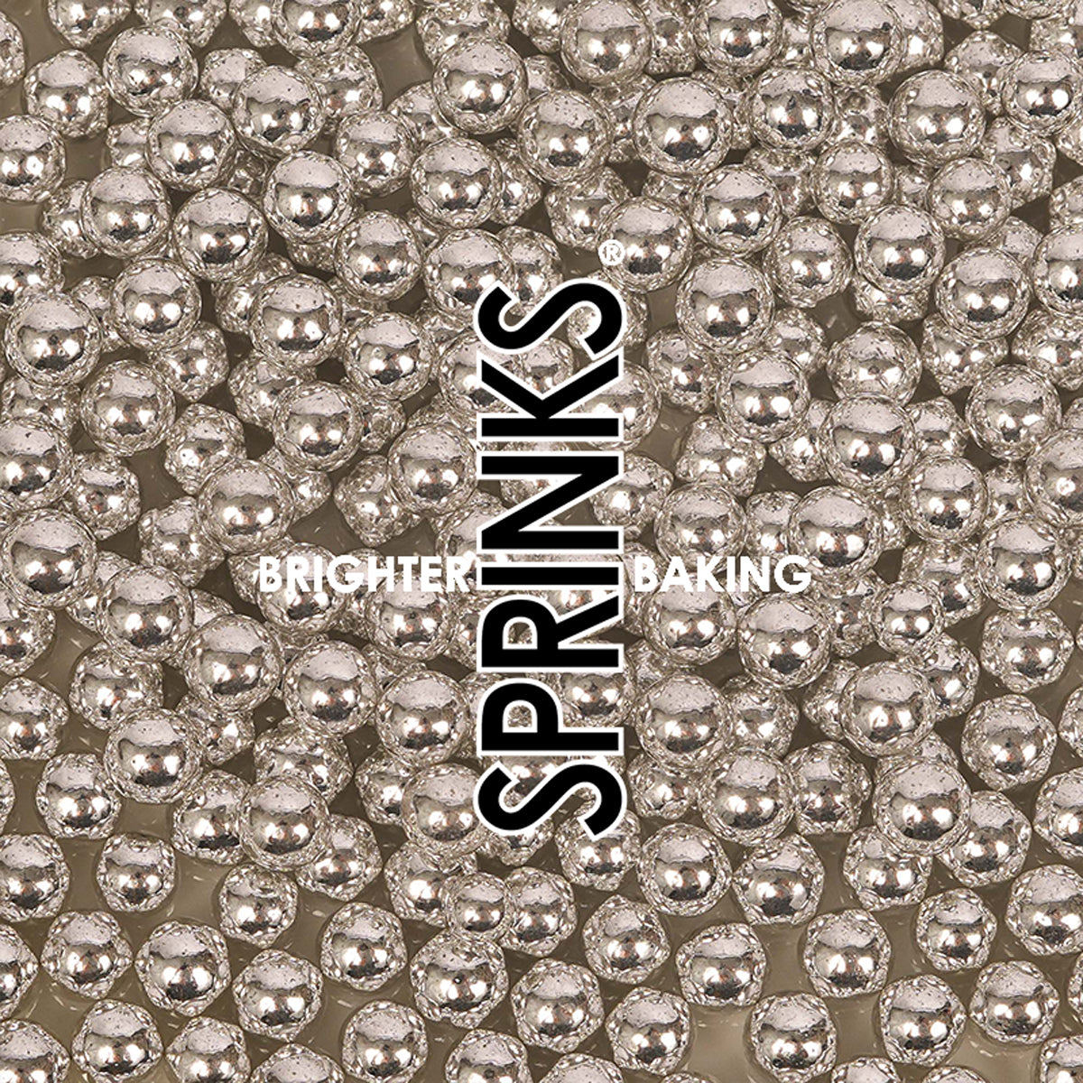 Sprinks Pro Series - 2kg Shiny Silver 6mm Sprinkles