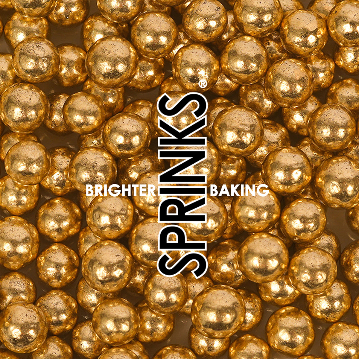Sprinks Pro Series - 2kg Crunchy Shiny Gold 8mm Sprinkles