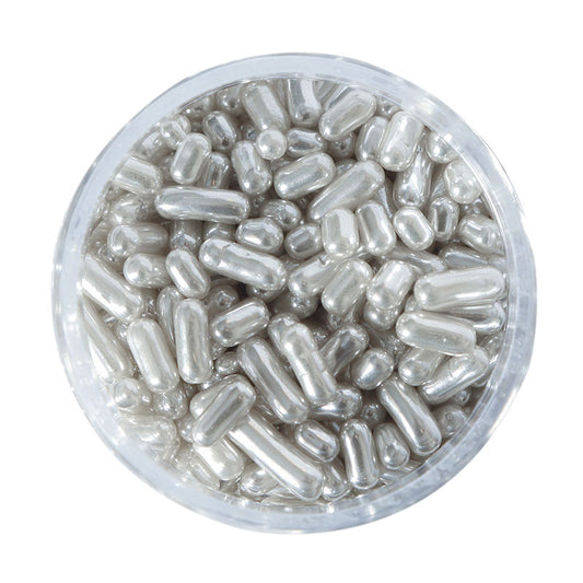 METALLIC SILVER Jimmies 1mm (80g) - by Sprinks