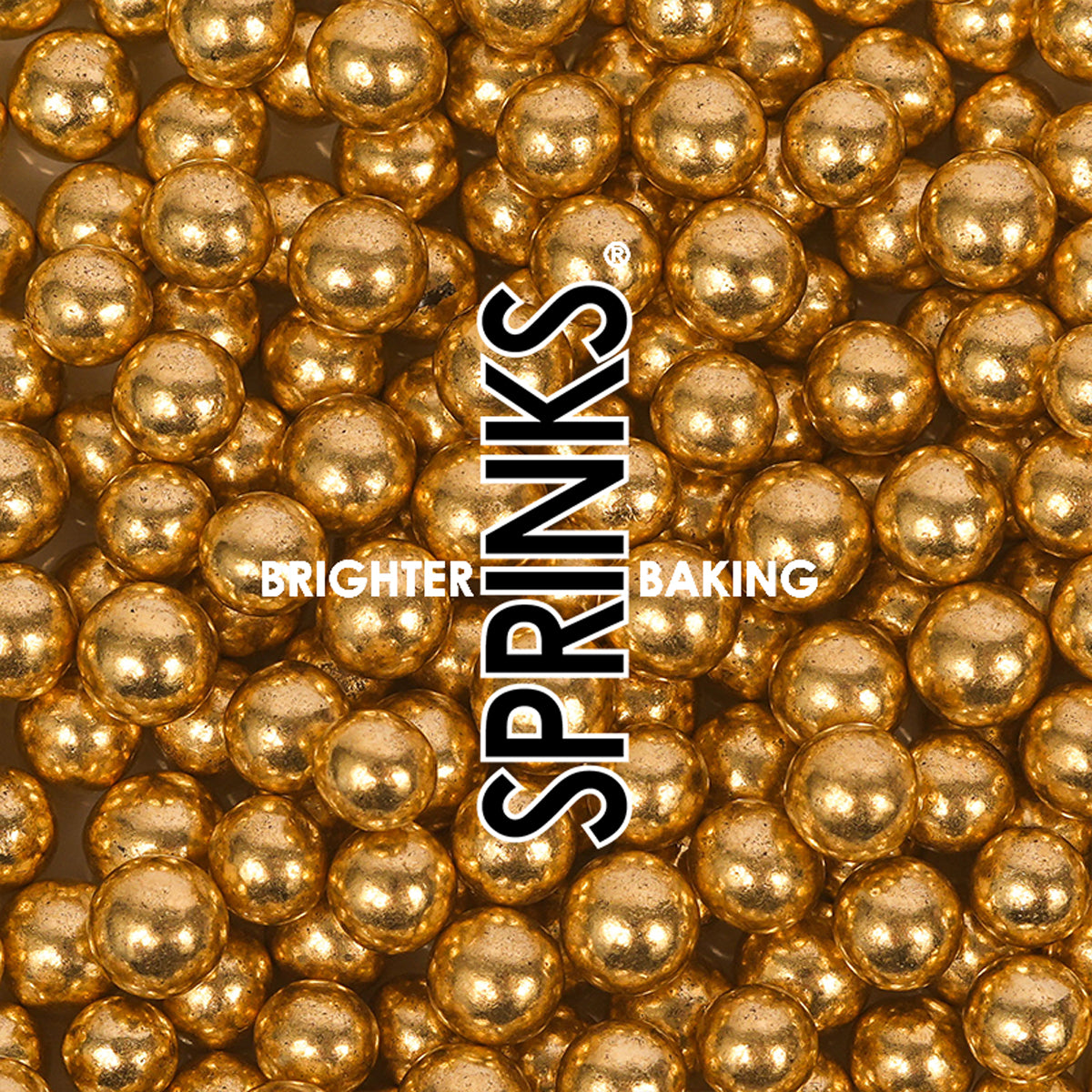 Sprinks Pro Series - 2kg Crunchy Shiny Gold 6mm Sprinkles
