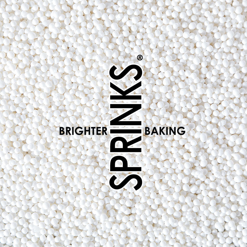 500g Nonpareils WHITE - by Sprinks
