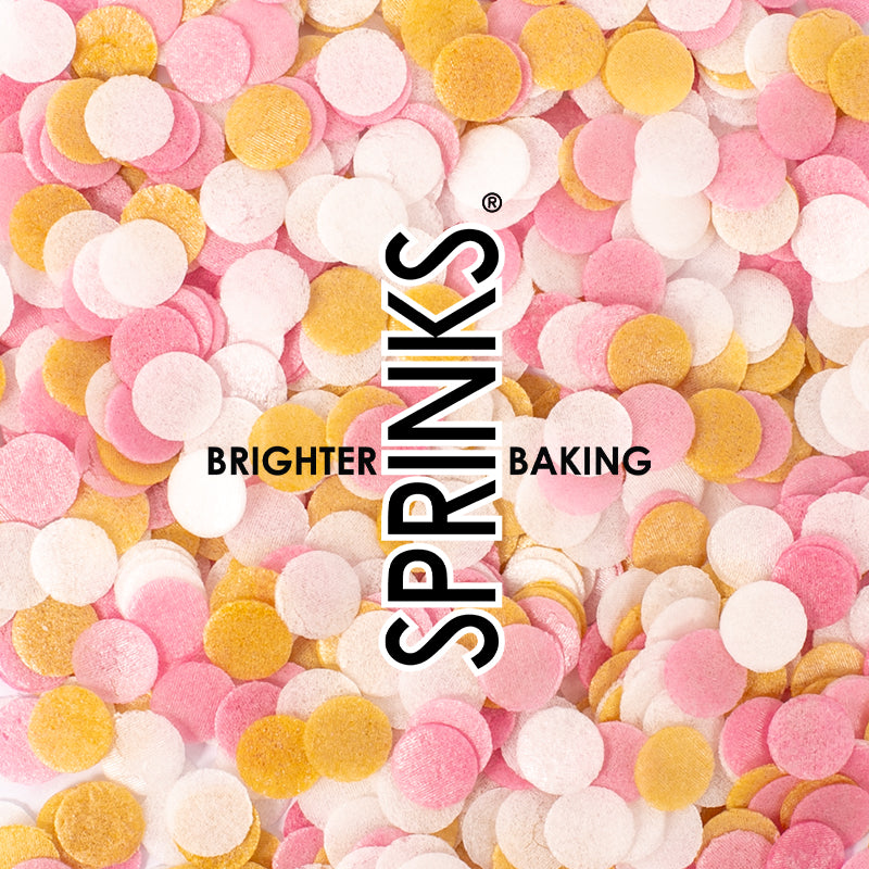 PINK, WHITE & GOLD Wafer Decorations (9g) - by Sprinks