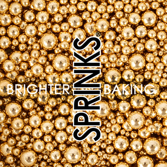 500g SHINY GOLD BUBBLE BUBBLE Sprinkles - by Sprinks