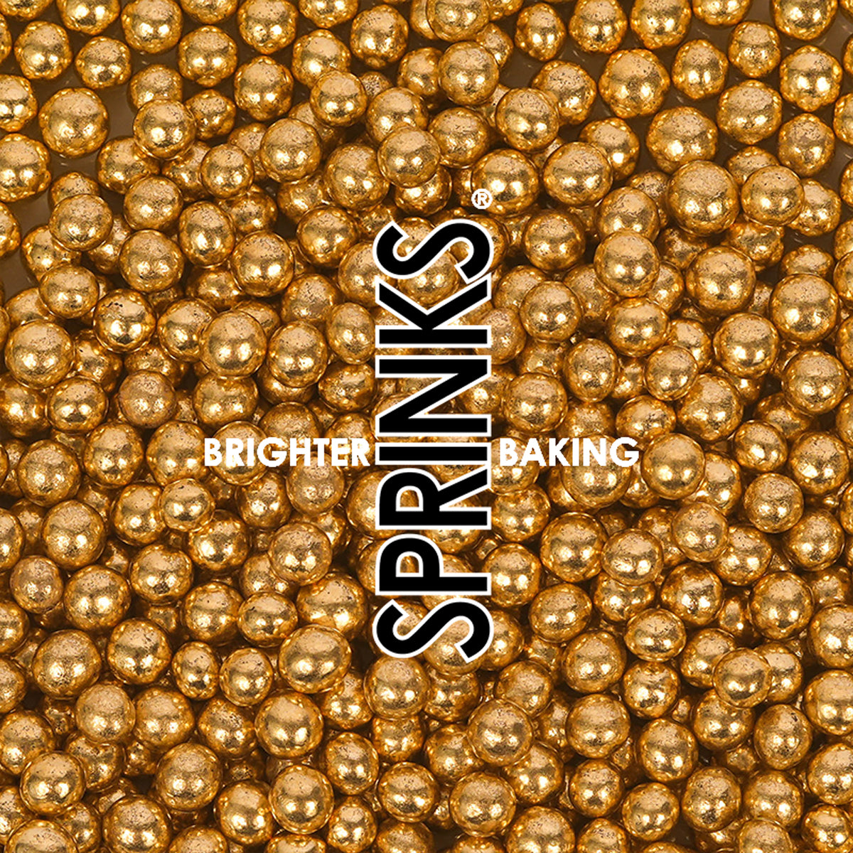 Sprinks Pro Series - 2kg Crunchy Shiny Gold 4mm Sprinkles