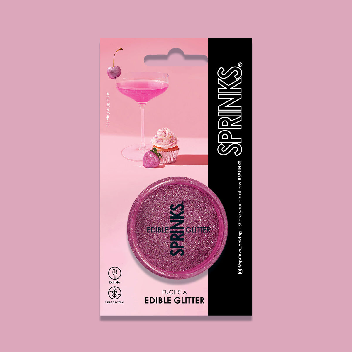 Sprinks Edible Glitter (2g) - FUSCHIA